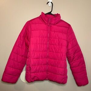Girls Pink Puffer Jacket